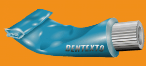 Zannpastatube mit Aufschrift Dentexto